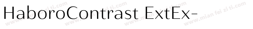 HaboroContrast ExtEx字体转换